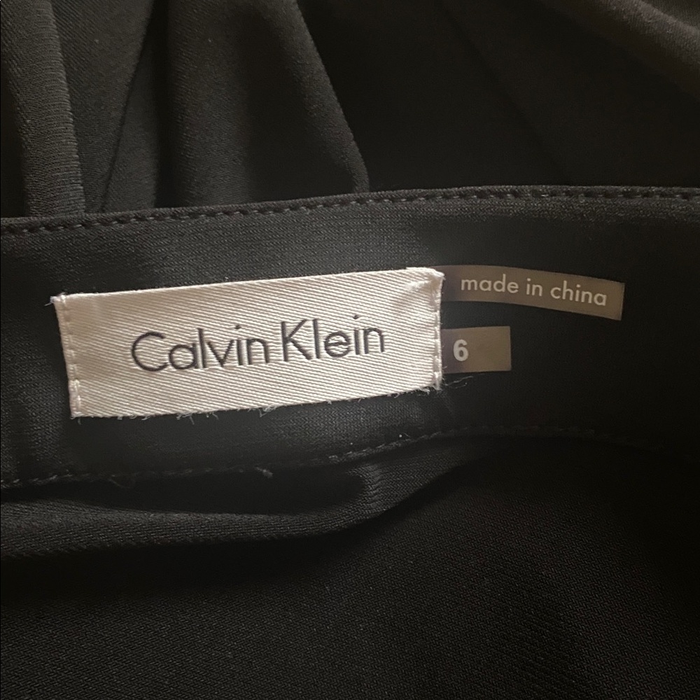 Calvin Klein  black size 6 beaded neckline dress NWT - Picture 8 of 9